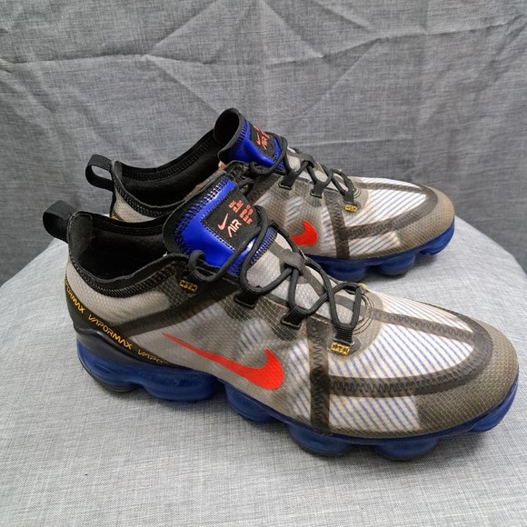 %Nike Air VaporMax Men 2019 Black Hyper Blue Size 10 AR6631-008 / A 30 main image 14